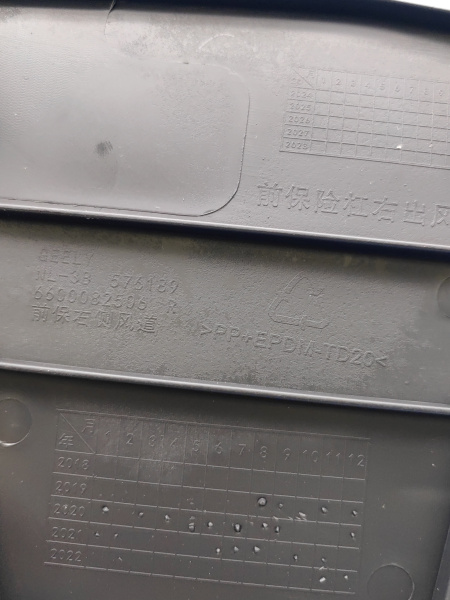 Дефлектор переднего бампера правый Geely Atlas Pro 6010093400