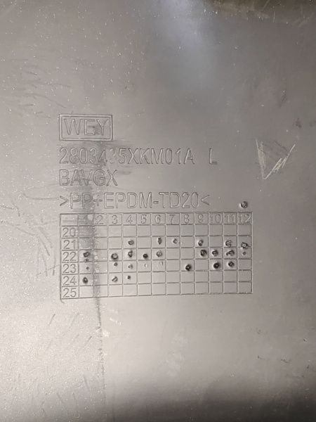 Накладка переднего бампера левая Tank 300 2803235XKM01A